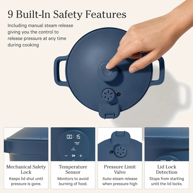 Alt view image 4 of 7 - Dream Cooker, 6 Qt Ceramic Nonstick Pressure Cooker & Multicooker