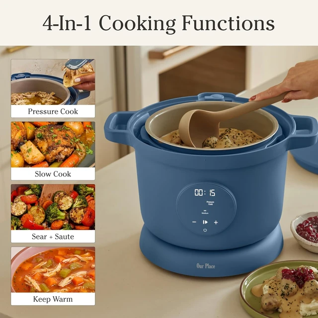 Alt view image 3 of 7 - Dream Cooker, 6 Qt Ceramic Nonstick Pressure Cooker & Multicooker