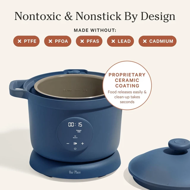 Alt view image 7 of 7 - Dream Cooker, 6 Qt Ceramic Nonstick Pressure Cooker & Multicooker