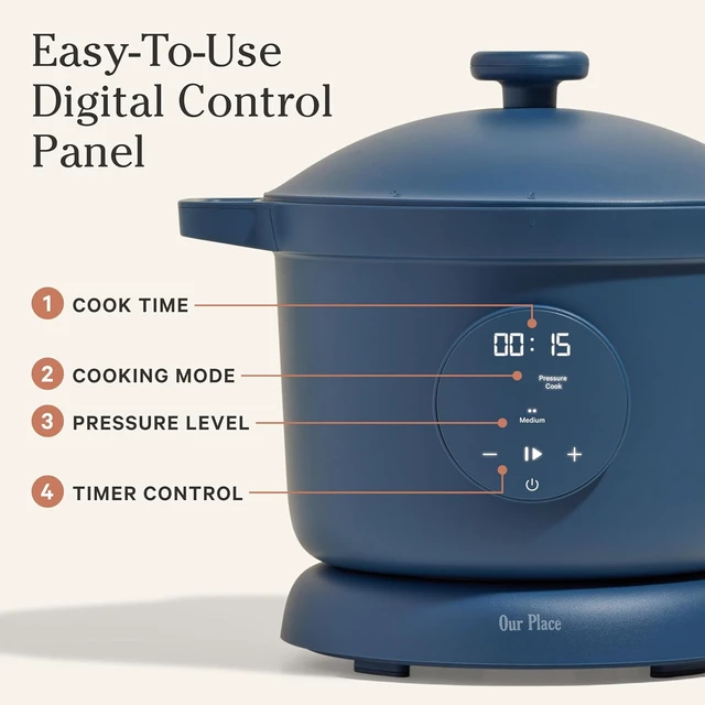 Alt view image 6 of 7 - Dream Cooker, 6 Qt Ceramic Nonstick Pressure Cooker & Multicooker