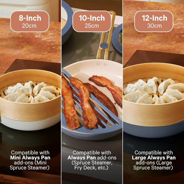Alt view image 5 of 7 - Essentials Pan Trio, 8-Piece Ceramic Fry Pan Set