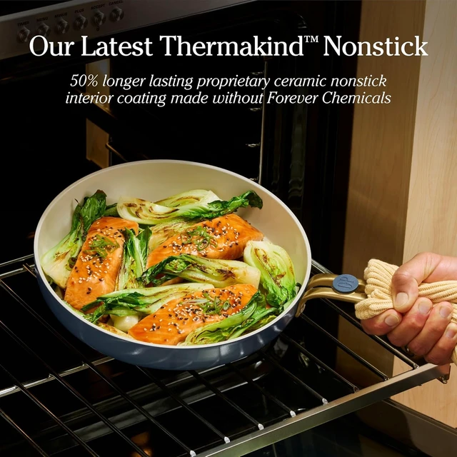 Alt view image 3 of 7 - Essentials Pan Trio, 8-Piece Ceramic Fry Pan Set