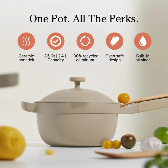 Alt view image 3 of 7 - Mini Cookware Duo, 6-Piece Ceramic Nonstick Cookware Set