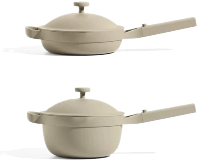 Main image of Mini Cookware Duo, 6-Piece Ceramic Nonstick Cookware Set