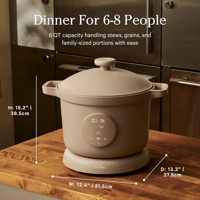Alt view image 2 of 7 - Dream Cooker, 6 Qt Ceramic Nonstick Pressure Cooker & Multicooker