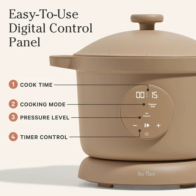 Alt view image 5 of 7 - Dream Cooker, 6 Qt Ceramic Nonstick Pressure Cooker & Multicooker