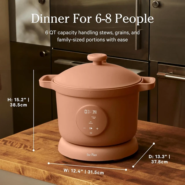 Alt view image 2 of 7 - Dream Cooker, 6 Qt Ceramic Nonstick Pressure Cooker & Multicooker