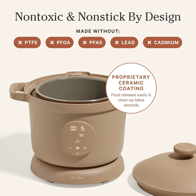 Alt view image 7 of 7 - Dream Cooker, 6 Qt Ceramic Nonstick Pressure Cooker & Multicooker