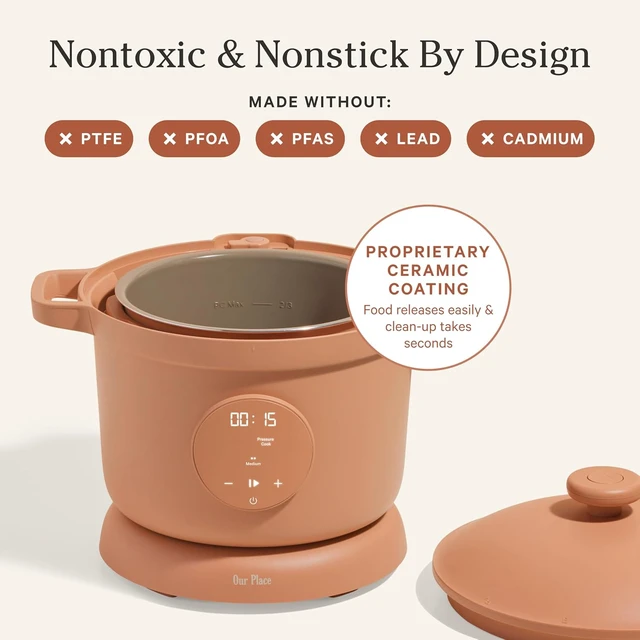 Alt view image 7 of 7 - Dream Cooker, 6 Qt Ceramic Nonstick Pressure Cooker & Multicooker