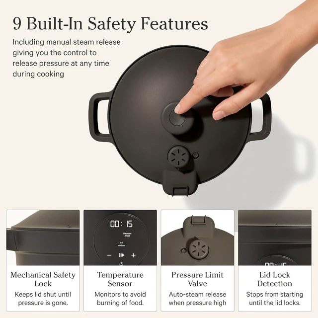Alt view image 4 of 7 - Dream Cooker, 6 Qt Ceramic Nonstick Pressure Cooker & Multicooker
