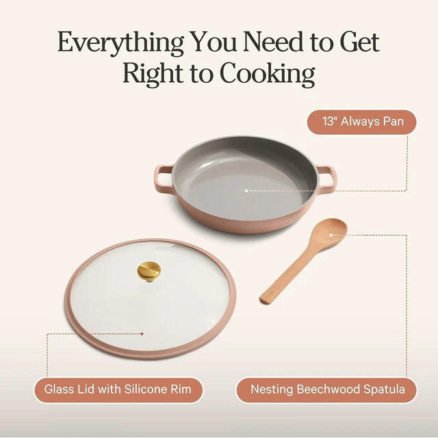 Alt view image 7 of 7 - Dual Handle Always Pan, 4.25 Qt Ceramic Nonstick Braiser Pan with Lid
