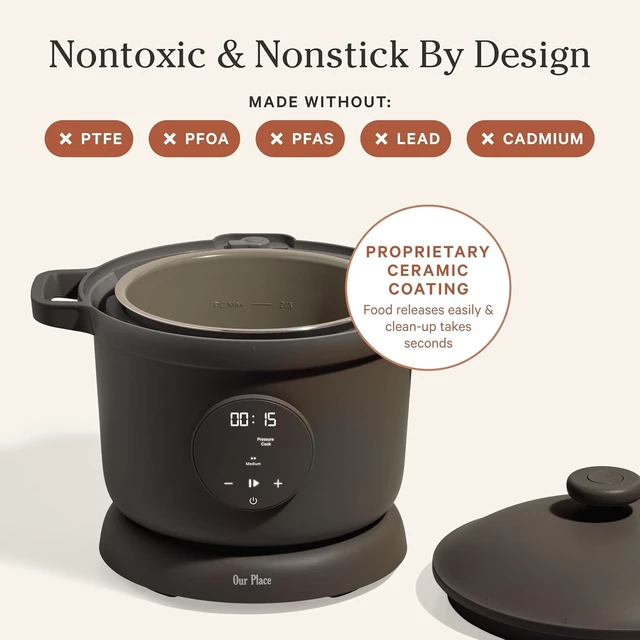 Alt view image 7 of 7 - Dream Cooker, 6 Qt Ceramic Nonstick Pressure Cooker & Multicooker