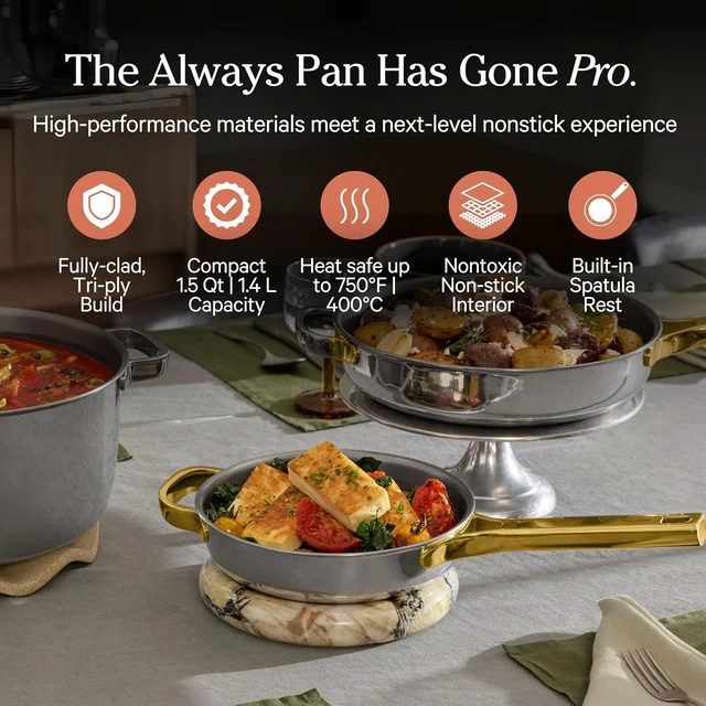 Alt view image 2 of 7 - Mini Titanium Pro Cookware Duo, 6-Piece Titanium Cookware Set