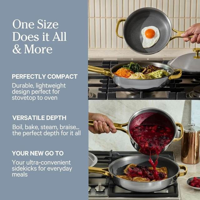 Alt view image 6 of 7 - Mini Titanium Pro Cookware Duo, 6-Piece Titanium Cookware Set