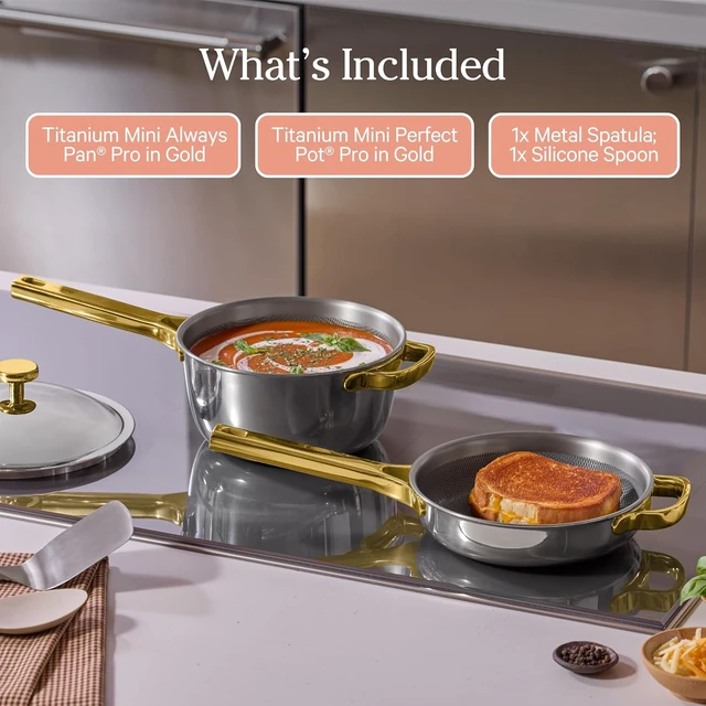 Alt view image 7 of 7 - Mini Titanium Pro Cookware Duo, 6-Piece Titanium Cookware Set