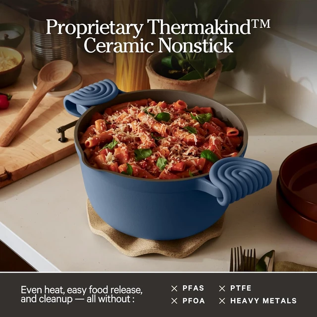 Alt view image 4 of 7 - Perfect Pot, 6.5 Qt Nonstick Ceramic Pot & Dutch Oven with Lid