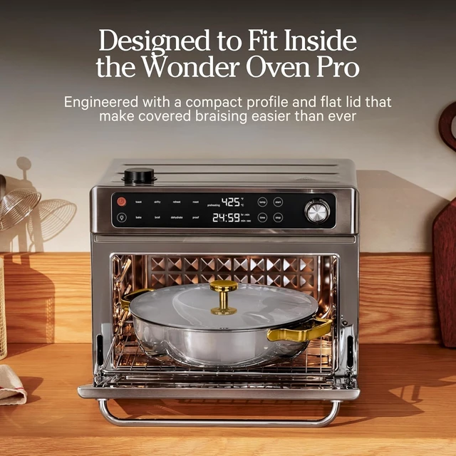 Alt view image 6 of 7 - Titanium Braiser Pro, 4 Qt Nonstick Braiser Pan with Lid