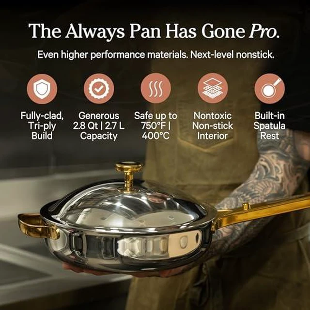 Alt view image 2 of 7 - Titanium Pro Cookware Duo, 6-Piece Titanium Cookware Set