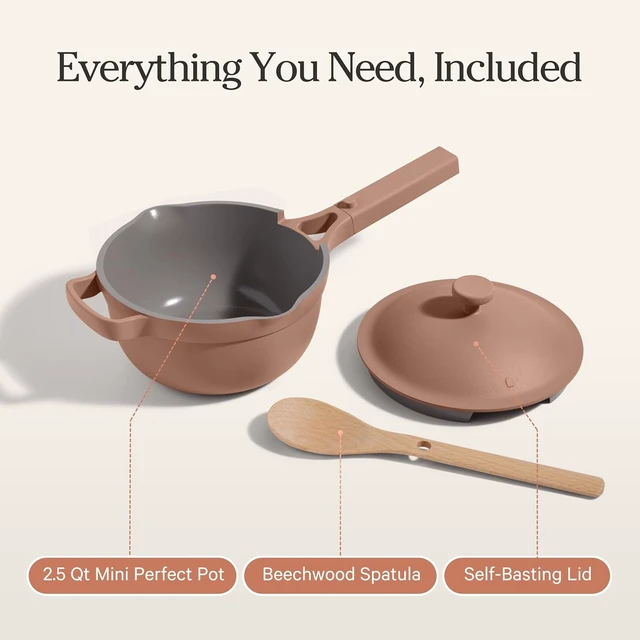 Alt view image 7 of 7 - Mini Perfect Pot, 2.75 Qt Nonstick Ceramic Cooking Pot with Lid