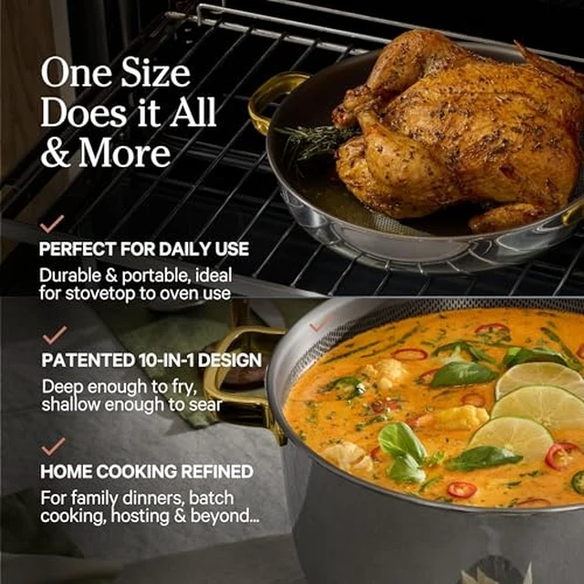 Alt view image 6 of 7 - Titanium Pro Cookware Duo, 6-Piece Titanium Cookware Set