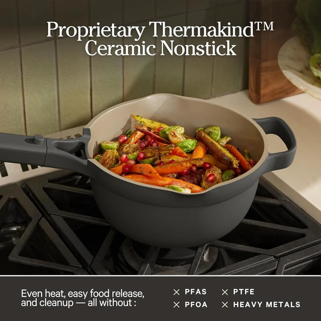 Alt view image 3 of 7 - Mini Perfect Pot, 2.75 Qt Nonstick Ceramic Cooking Pot with Lid