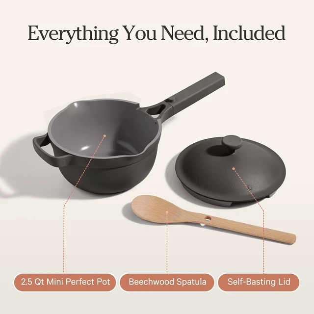 Alt view image 7 of 7 - Mini Perfect Pot, 2.75 Qt Nonstick Ceramic Cooking Pot with Lid