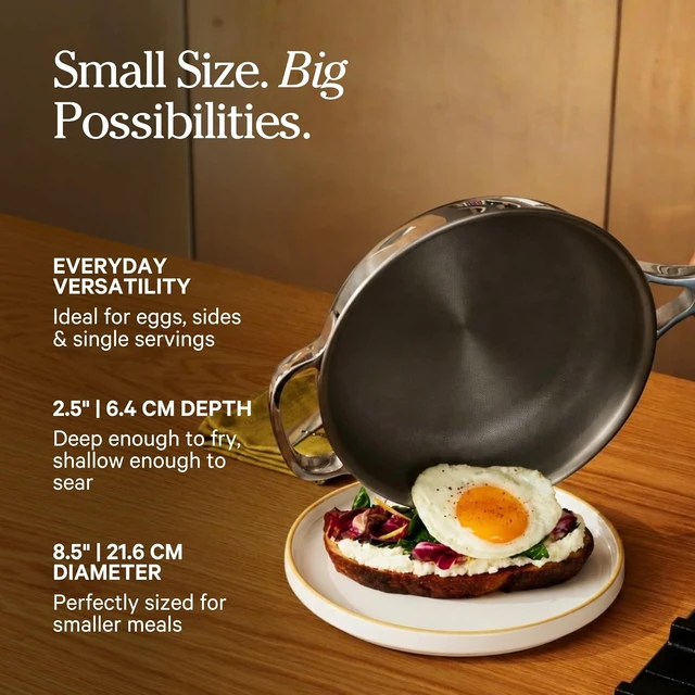 Alt view image 6 of 7 - Titanium Mini Always Pan Pro, 8.5" Nonstick Titanium Frying Pan