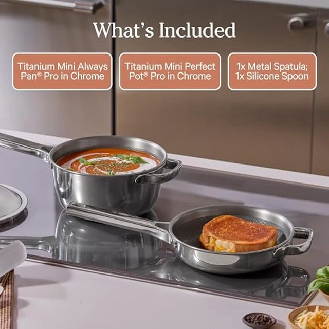 Alt view image 7 of 7 - Mini Titanium Pro Cookware Duo, 6-Piece Titanium Cookware Set