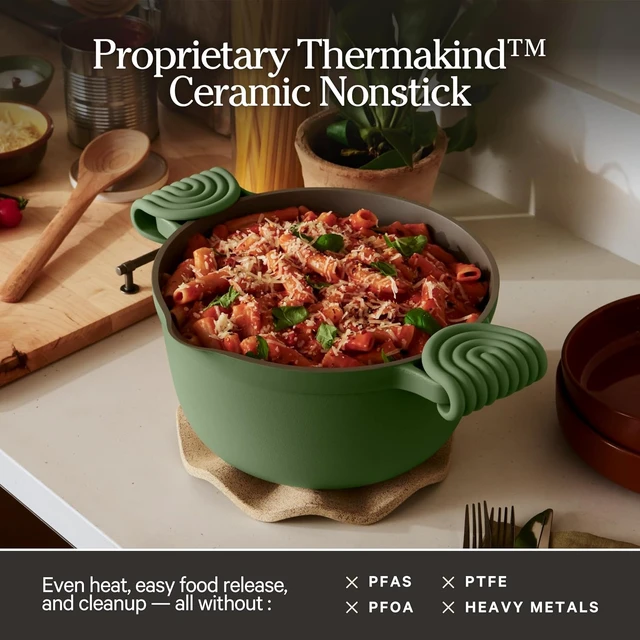 Alt view image 4 of 7 - Perfect Pot, 6.5 Qt Nonstick Ceramic Pot & Dutch Oven with Lid