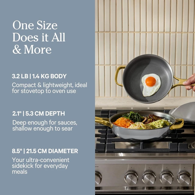 Alt view image 5 of 6 - Titanium Always Pan Pro, 10.6" Nonstick Titanium Frying Pan