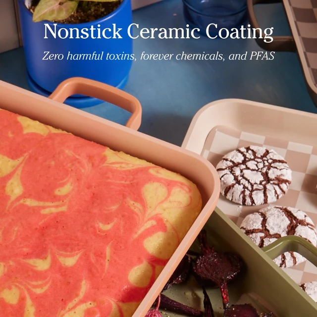 Alt view image 4 of 6 - Griddle Pan, 5 Qt Nonstick Ceramic Stovetop Griddle & Sheet Pan
