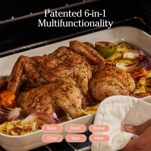 Alt view image 3 of 7 - Bakeware Set, 5-Piece Nonstick Ceramic Bakeware & Griddle Pan