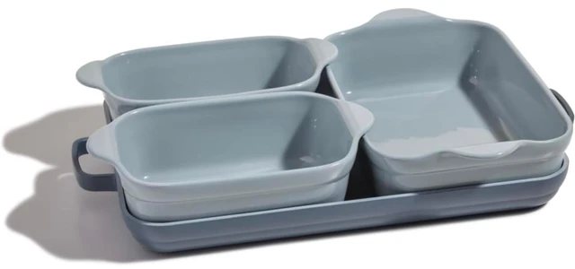 Main image of Bakeware Set, 5-Piece Nonstick Ceramic Bakeware & Griddle Pan
