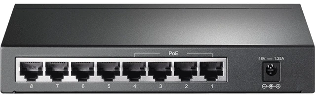 Alt view image 4 of 5 - TL-SG1008P V4 | 8 Port Gigabit PoE Switch | 4 PoE+ Ports @64W | Desktop | Plug & Play | Sturdy Metal w/ Shielded Ports | Fanless | Limited Lifetime Protection | QoS & IGMP Snooping | Unmanaged