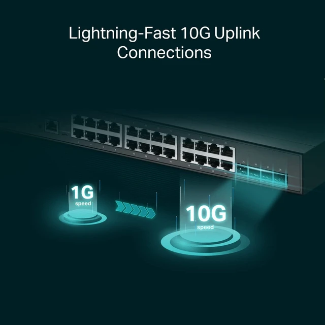 Alt view image 4 of 7 - Omada SG3428XMP, 24 Port Gigabit Smart Managed L2+ PoE Switch