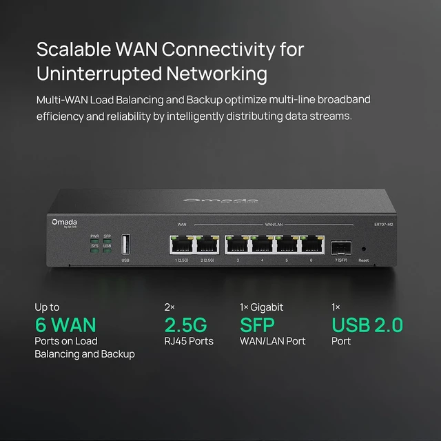 Alt view image 3 of 7 - Omada ER707-M2, Multi-Gigabit VPN Route