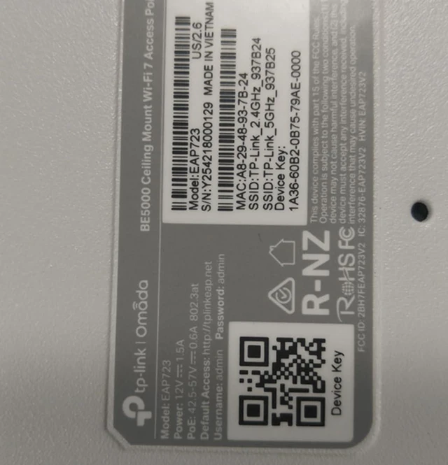 Alt view image 5 of 5 - Omada 7, BE5000 Wireless Access Point, 2.5G Port, w/o DC Adapter(EAP723)