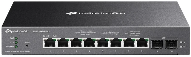 Main image of Omada 8-Port 2.5G PoE Switch, 160W(SG2210XMP-M2)