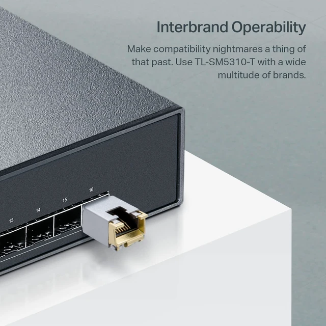 Alt view image 6 of 6 - Omada 10G Base-T SFP+ to RJ45 Module, Universal Compatible(SM5310-T)