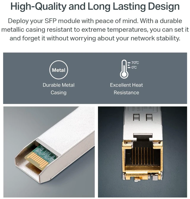 Alt view image 3 of 6 - Omada 1.25GBase-T SFP to RJ45 Module, Universal Compatible(SM331T)