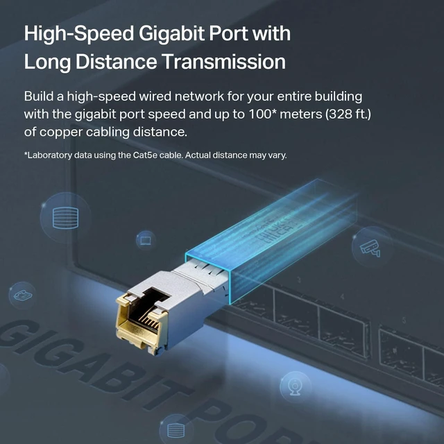 Alt view image 5 of 6 - Omada 1.25GBase-T SFP to RJ45 Module, Universal Compatible(SM331T)