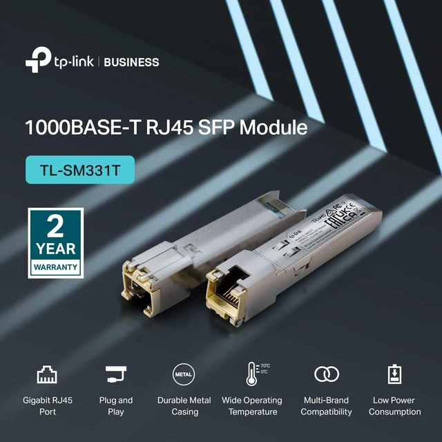 Alt view image 6 of 6 - Omada 1.25GBase-T SFP to RJ45 Module, Universal Compatible(SM331T)