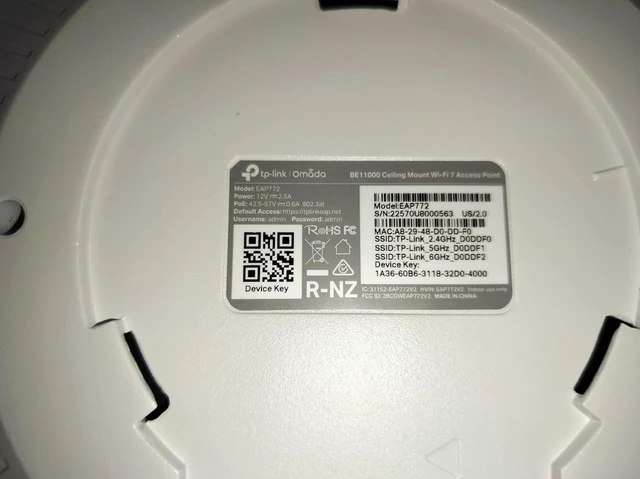 Alt view image 5 of 5 - Omada 7 Pro BE11000 WiFi Access Point, 2.5G Port, w/o DC Adapter(EAP772)