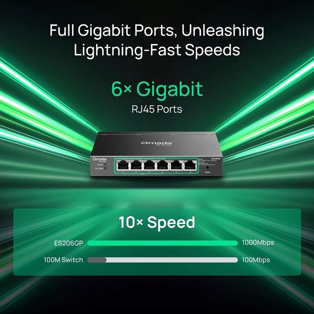 Alt view image 2 of 7 - Omada ES206GP, 6 Port Gigabit Easy Managed PoE Switch