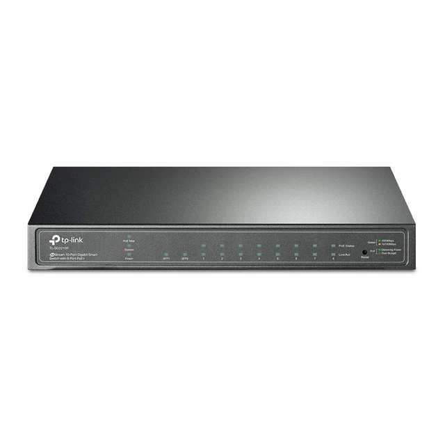 Alt view image 7 of 7 - TL-SG2210P V3 | Jetstream 8 Port Gigabit Smart Managed PoE Switch | 8 PoE+ Ports @61W, 2 SFP Slots | Omada SDN Integrated | PoE Recovery | IPv6 | Static Routing | Limited Lifetime Protection