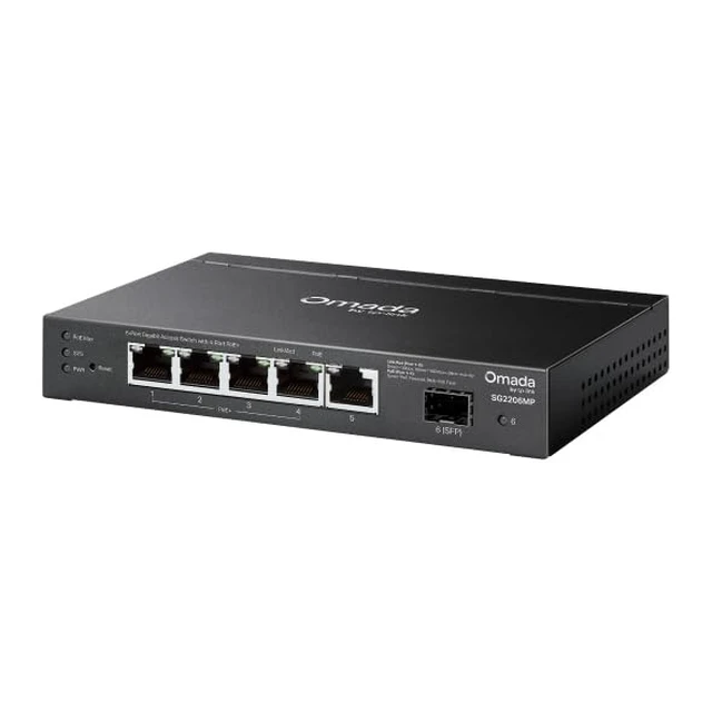 Alt view image 3 of 5 - Omada SG2206MP, Access 6-Port Gigabit Switch with 4-Port PoE+
