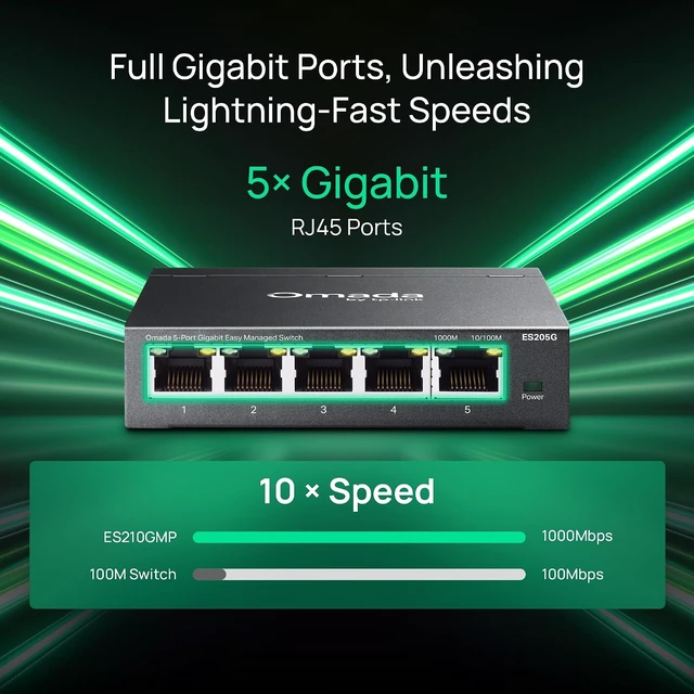 Alt view image 2 of 7 - Omada ES205G, 5 Port Gigabit Easy Managed Switch
