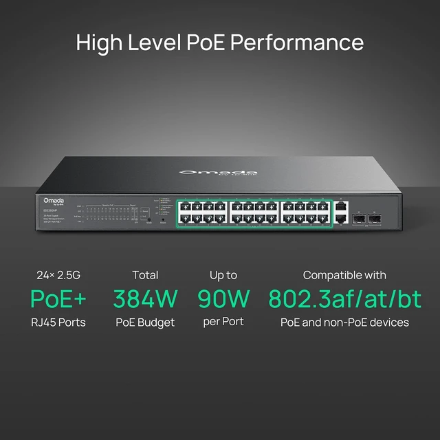Alt view image 3 of 7 - Omada ES228GMP, 24 Port Gigabit Easy Managed PoE Switch