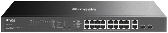 Main image of Omada ES220GMP, 16 Port Gigabit Easy Managed PoE Switch
