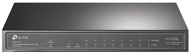 Main image of 8 Port Gigabit PoE Switch | 8 PoE+ Ports @63W, w/ 1 Uplink Gigabit Port + 1 SFP Slot | Desktop/Wall-Mount | Plug & Play | Limited Lifetime Protection | Traffic Optimization (TL-SG1210P)